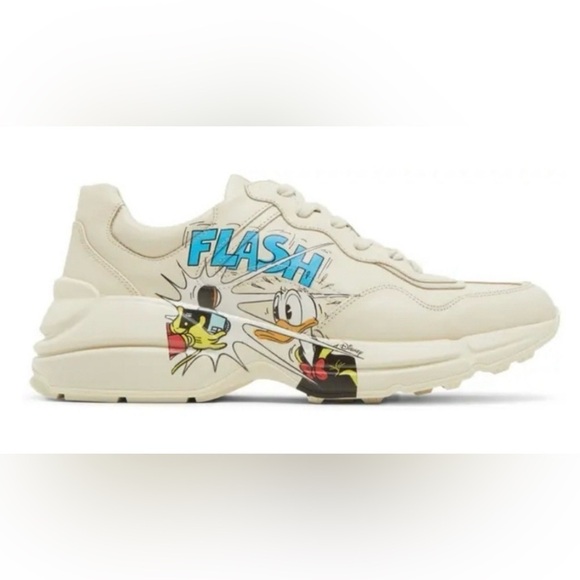 Gucci Shoes - Gucci White Sneakers with Chunky Design and Leather Upper